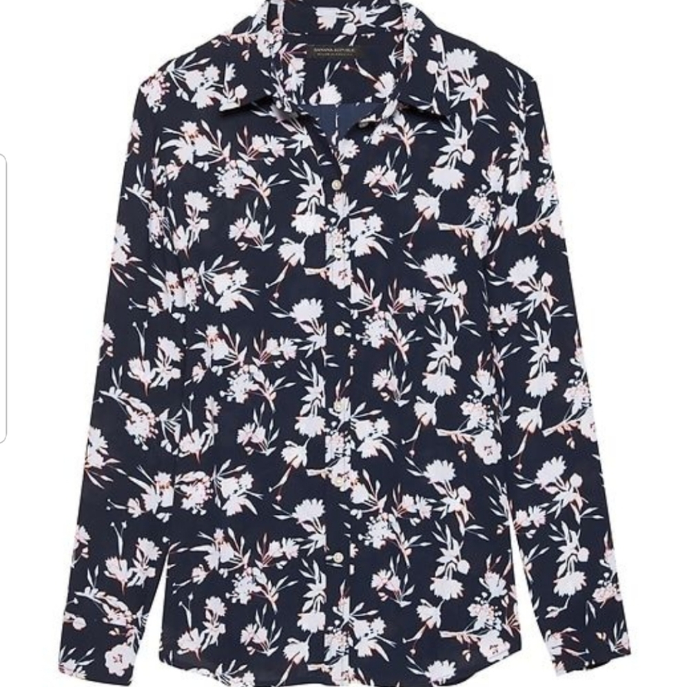 Banana republic Navy Floral shirt